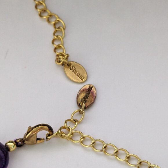 STAUER Genuine Amethyst Stone Beaded Necklace & Bracelet Set - Picture 7 of 7